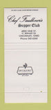 Matchbook Cover - Chef Faulkner's Supper Club Cincinnati OH 30 Strike