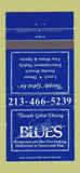 Matchbook Cover - Simply Blues Restaurant Hollywood CA 30 Strike