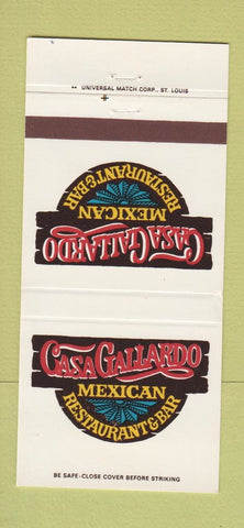 Matchbook Cover - Casa Gallardo Mexican 30 Strike