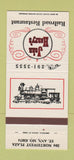 Matchbook Cover - John Henry's Railroad Restaurant St Ann MO 30 Strike
