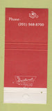 Matchbook Cover - The Opera Englewood Cliffs NJ 30 Strike