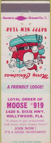 Matchbook Cover - Matchbook Cover Moose Lodge Hollywood FL