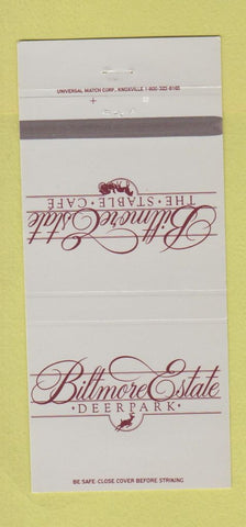 Matchbook Cover - Biltmore Estate Deerpark Stable Cafe 30 Strike
