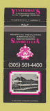 Matchbook Cover - Yesterday's Restaurant Fort Lauderdale FL 30 Strike