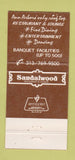 Matchbook Cover - Sandalwood Restaurant Ann Arbor MI 30 Strike