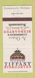 Matchbook Cover - Tiffany Biergarten Frankenmuth MI 30 Strike