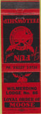 Matchbook Cover - Matchbook Cover Moose Lodge Wilmerding East McKeesport PA