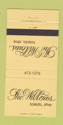 Matchbook Cover - The Willows Toledo OH 30 Strike