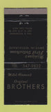 Matchbook Cover - Mitch Herman's Brothers Restaurant Royal Oak MI WEAR 30 Strike