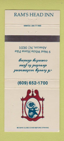 Matchbook Cover - Ram's Head Inn Absecon NJ 30 Strike