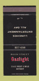 Matchbook Cover - Basin Street Gaslight Detroit MI WEAR 30 Strike
