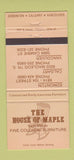 Matchbook Cover - House of Maple Furniture Vancouver BC Calgary AB 30 Strike