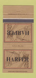 Matchbook Cover - Harper Restaurant New York City 30 Strike
