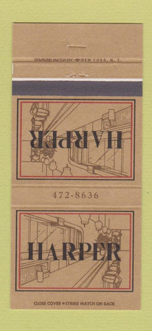 Matchbook Cover - Harper Restaurant New York City 30 Strike