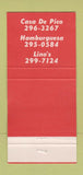 Matchbook Cover - Casa De Pico 30 Strike