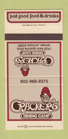 Matchbook Cover - Crackers Dining Camp Tempe AZ 30 Strike