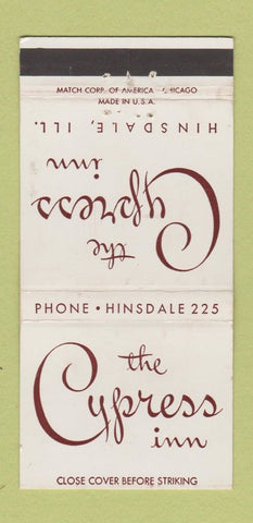 Matchbook Cover - Cypress Inn Hinsdale IL WEAR 30 Strike
