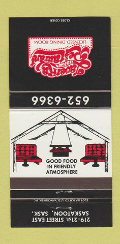 Matchbook Cover - Taverna Italian Restaurant Saskatoon SK 30 Strike