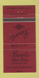 Matchbook Cover - Bassels Steak House Kleinburg ON 30 Strike