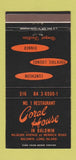 Matchbook Cover - Coral House Baldwin LI NY 30 Strike