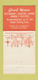 Matchbook Cover - Coral House Baldwin LI NY 30 Strike