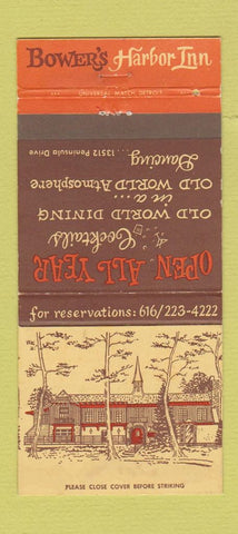 Matchbook Cover - Bower's Harbor Inn Mapleton MI 30 Strike