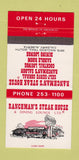 Matchbook Cover - Ranchman's Steak House Calgary AB 30 Strike