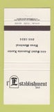 Matchbook Cover - L Establishment Bar Montreal QC 30 Strike