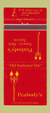 Matchbook Cover - Peabody's Cary IL restaurant 30 Strike