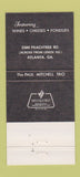 Matchbook Cover - Dante's Down the Hatch Atlanta GA 30 Strike