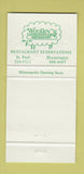 Matchbook Cover - Woolley's Restaurant Bloomington St Paul MN 30 Strike