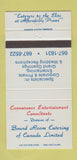 Matchbook Cover - Connaisseur Entertainment Canada Toronto? 30 Strike