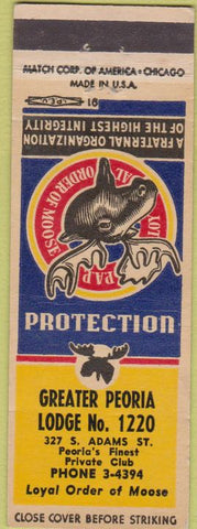 Matchbook Cover - Matchbook Cover Moose Lodge Peoria IL