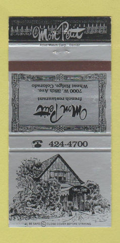 Matchbook Cover - Mon Petit Wheat Ridge Colorado French Restaurant 30 Strike
