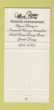 Matchbook Cover - Mon Petit Wheat Ridge Colorado French Restaurant 30 Strike