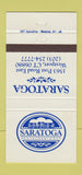 Matchbook Cover - Saratoga Restaurant Westport CT 30 Strike