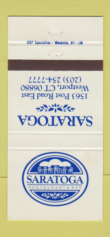 Matchbook Cover - Saratoga Restaurant Westport CT 30 Strike