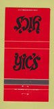 Matchbook Cover - Yic's Dining Lounge North Vancouver BC 30 Strike