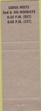 Matchbook Cover - Matchbook Cover Moose Lodge Jerseyville IL