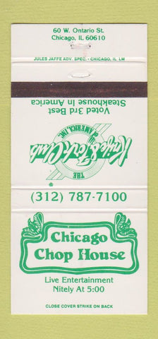 Matchbook Cover - Chicago Chop House IL Knift and Fork Club 30 Strike