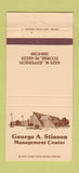 Matchbook Cover - George Stinson Management Center Ecorse MI CREASES 30 Strike