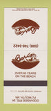 Matchbook Cover - Berks Restaurant Plymouth MA 30 Strike