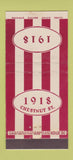 Matchbook Cover - 1918 Chestnut Street Philadelphia PA 30 Stick