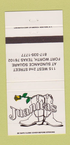 Matchbook Cover - Juanita's Fort Worth TX 30 Strike