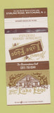 Matchbook Cover - Werner's Lake Edge Watchung NJ 30 Strike