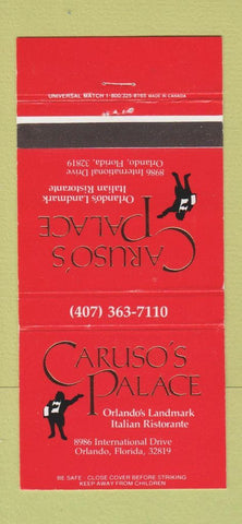 Matchbook Cover - Caruso's Place Orlando FL 30 Strike