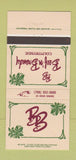 Matchbook Cover - Beef n Brandy Countryside IL 30 Strike