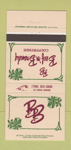 Matchbook Cover - Beef n Brandy Countryside IL 30 Strike