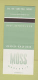 Matchbook Cover - Moss Moulerie Quebec QC restaurant 30 Strike