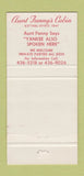 Matchbook Cover - Aunt Fanny's Cabin Smyrna GA 30 Strike
